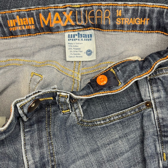 Boys Denim Jeans Urban Pipeline Max Wear Size 14 Straight - Picture 3 of 3
